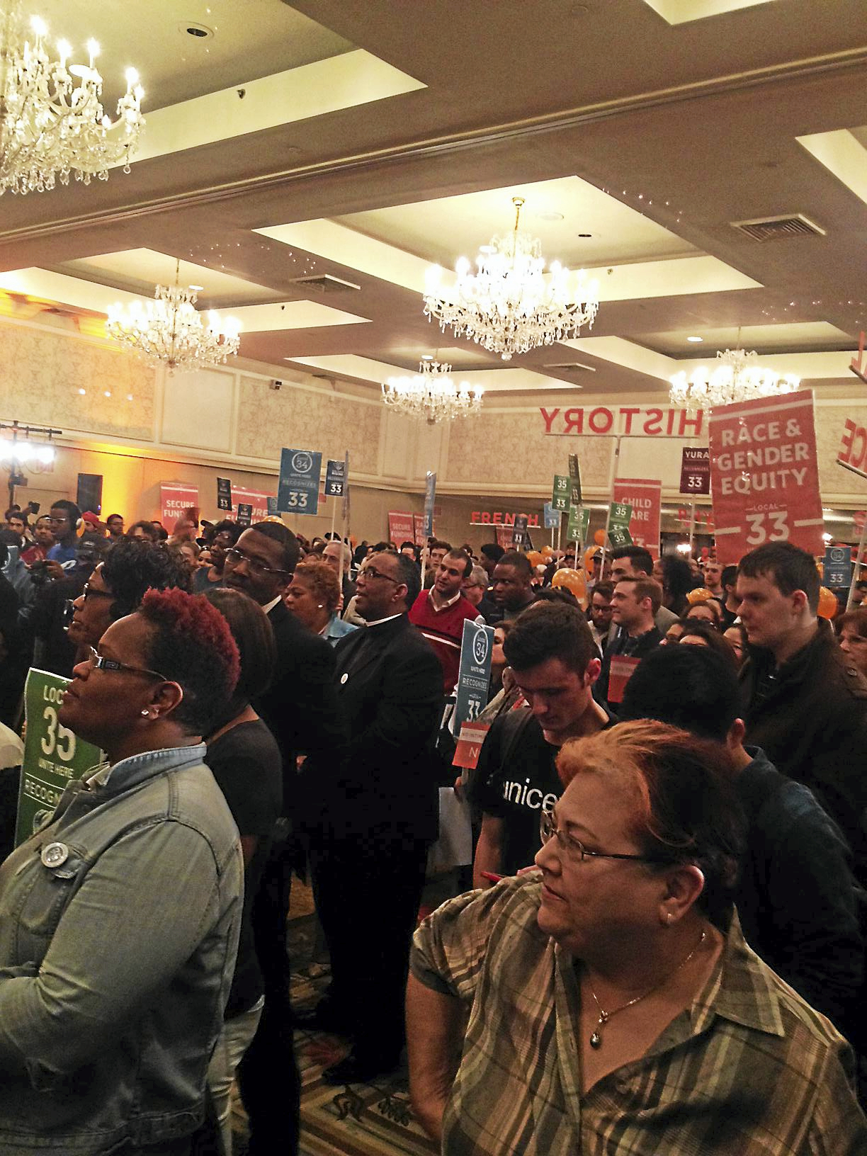 Fiery rhetoric at founding convention for new union of Yale grad students