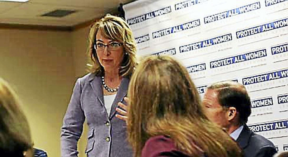 Gabby Gifford during a visit to Connecticut in 2014