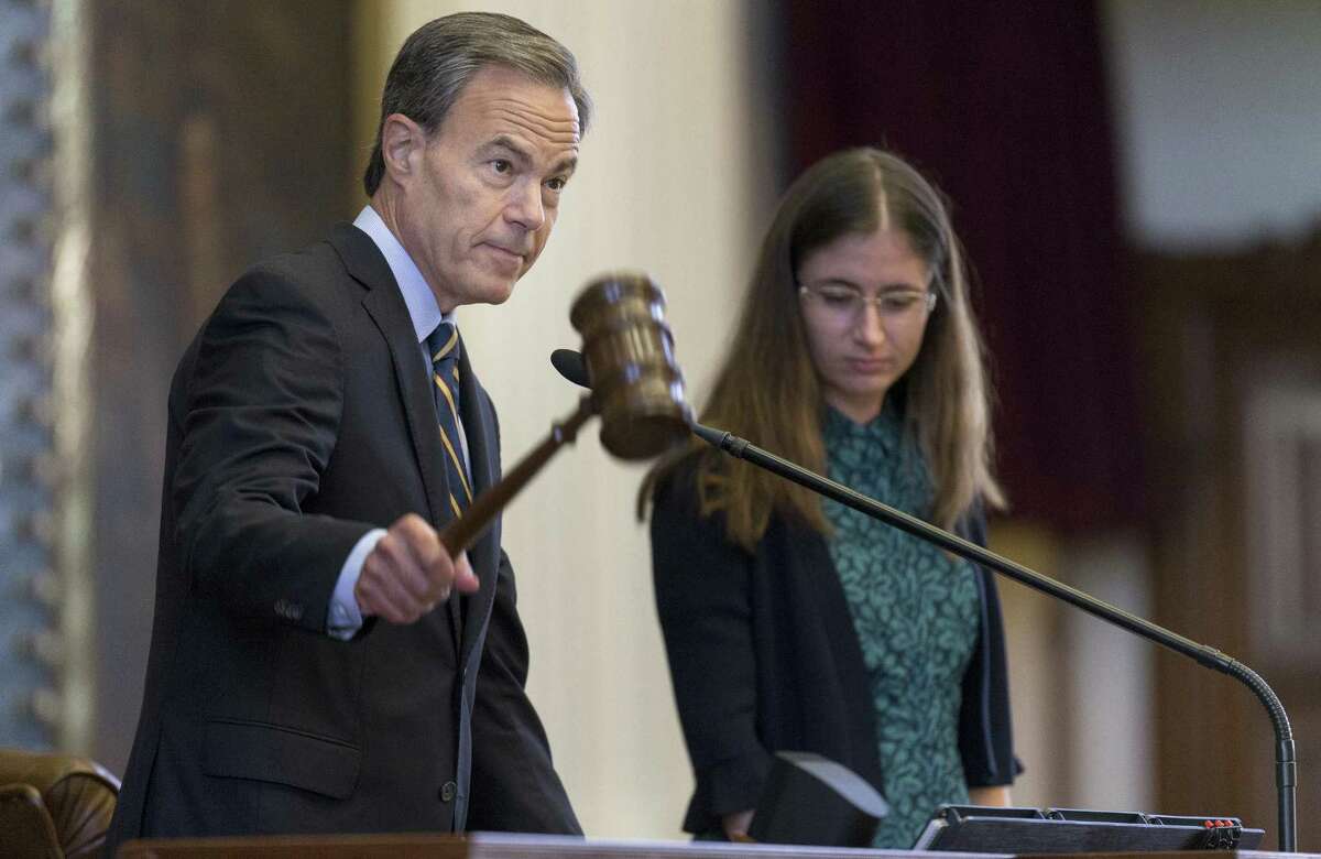 Texas Speaker of the House Joe Straus, R-San Antonio, presides over the Texas House of Representatives during the special session. The House adjourned Sunday night without reaching agreement on competing school finance bills and will reconvene Monday afternoon.