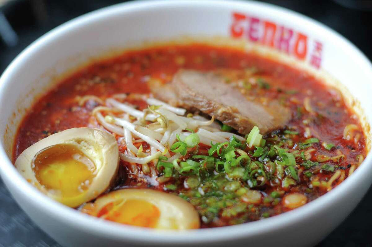 Spicy miso tonkotsu at Tenko Ramen in The Bottling Department food hall at The Pearl.