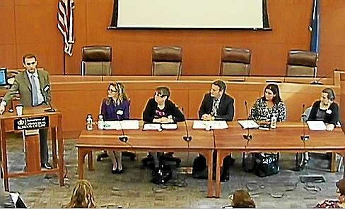 From left: Walter Gilliam, Ph.D; Kathryn Scheinberg Meyer; Andrea Spencer, Ph.D; John Frassinelli; Patricia Sullivan-Kowalski; and Elizabeth Bicio