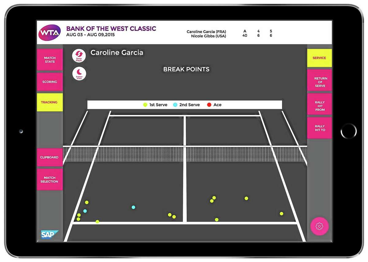 iPads are making their way onto the sidelines of WTA events.