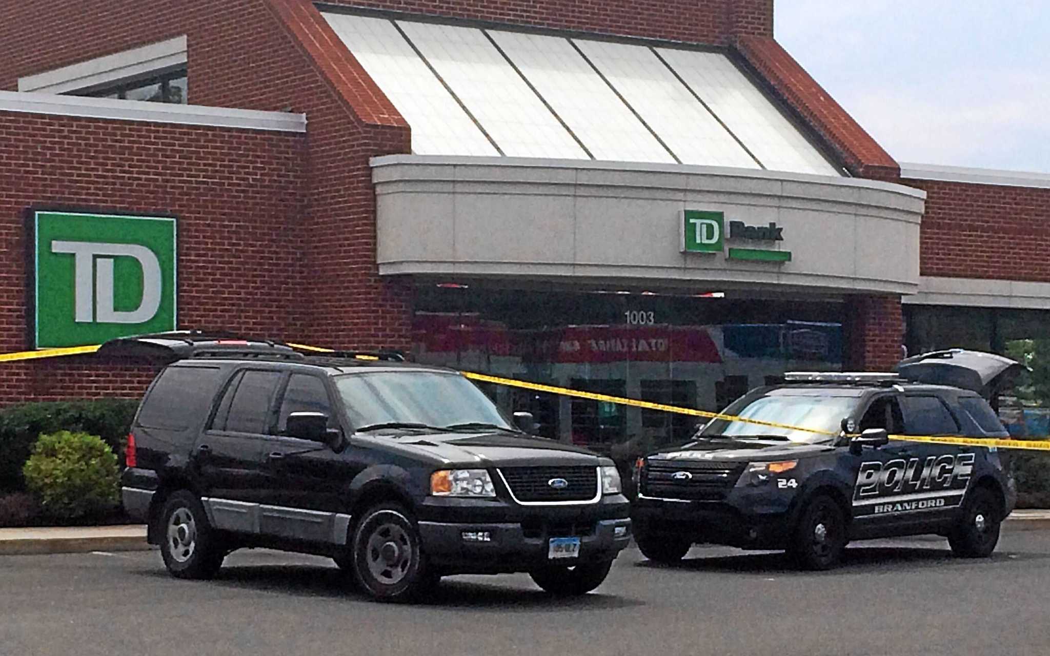 Branford police search for suspect following bank robbery