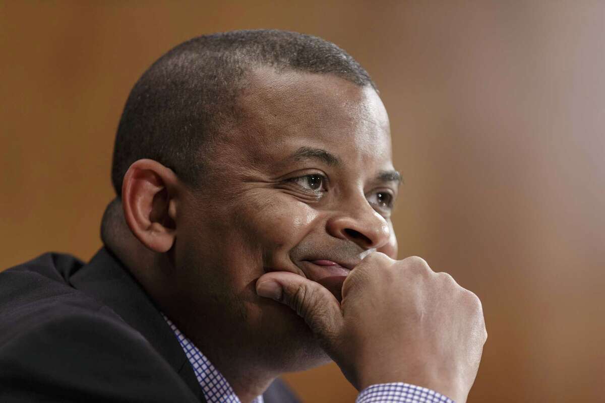 FILE - In this March 13, 2014 file photo, Transportation Secretary Anthony Foxx is shown during testimony before the Senate Transportation subcommittee on Capitol Hill in Washington. Foxx says the government has opened a price-gouging investigation involving four airlines that allegedly raised airfares in the Northeast after an Amtrak crash in Philadelphia in May disrupted rail service. (AP Photo/J. Scott Applewhite)