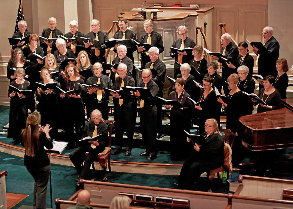 The Shoreline Chorale in action at a recent concert.