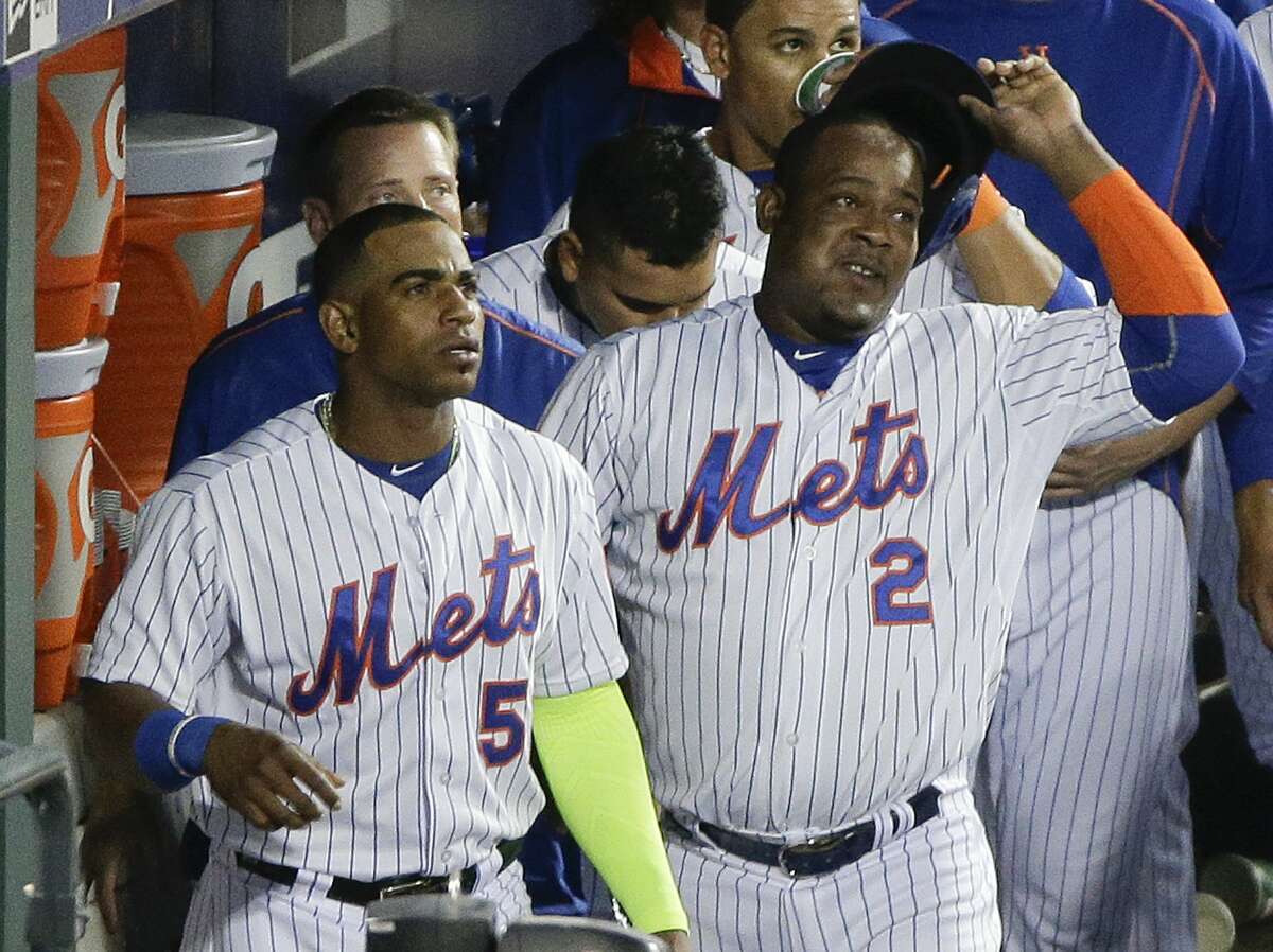 Yoenis Cespedes, left, has found Citi Field to be to his liking.