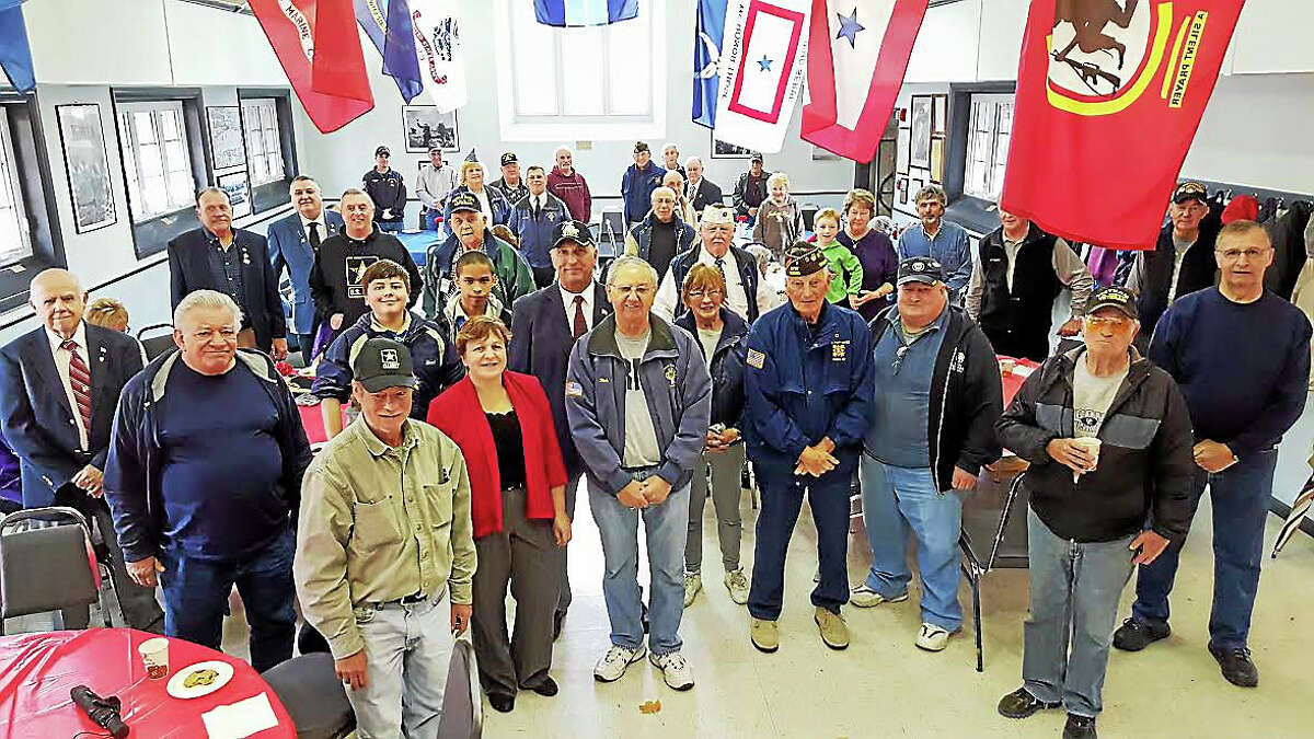CONTRIBUTED PHOTO Derby marked Veterans Day with a ceremony inside the Veterans Memorial Building on Atwater Avenue.
