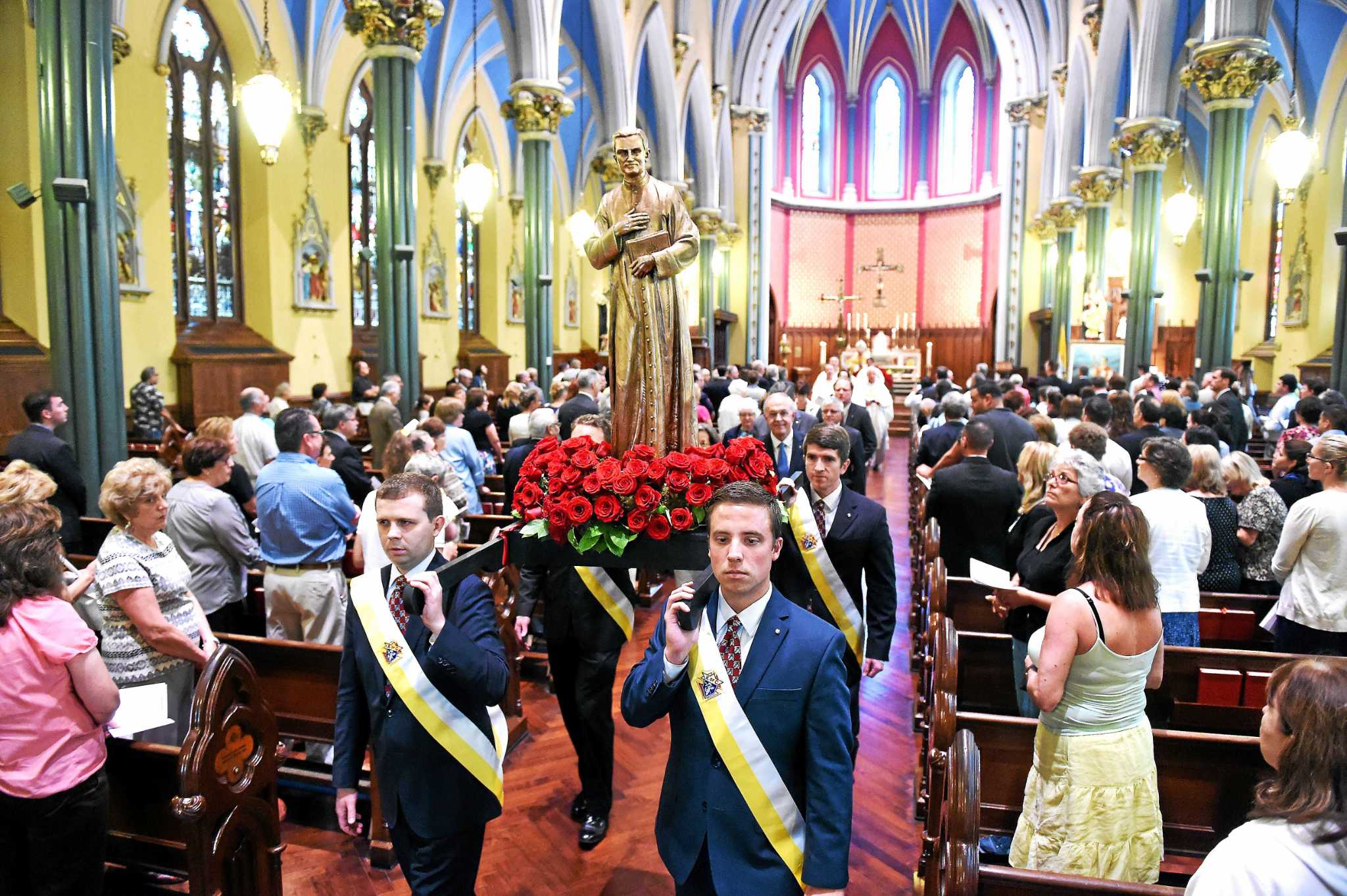 Knights of Columbus honor founder at New Haven Mass