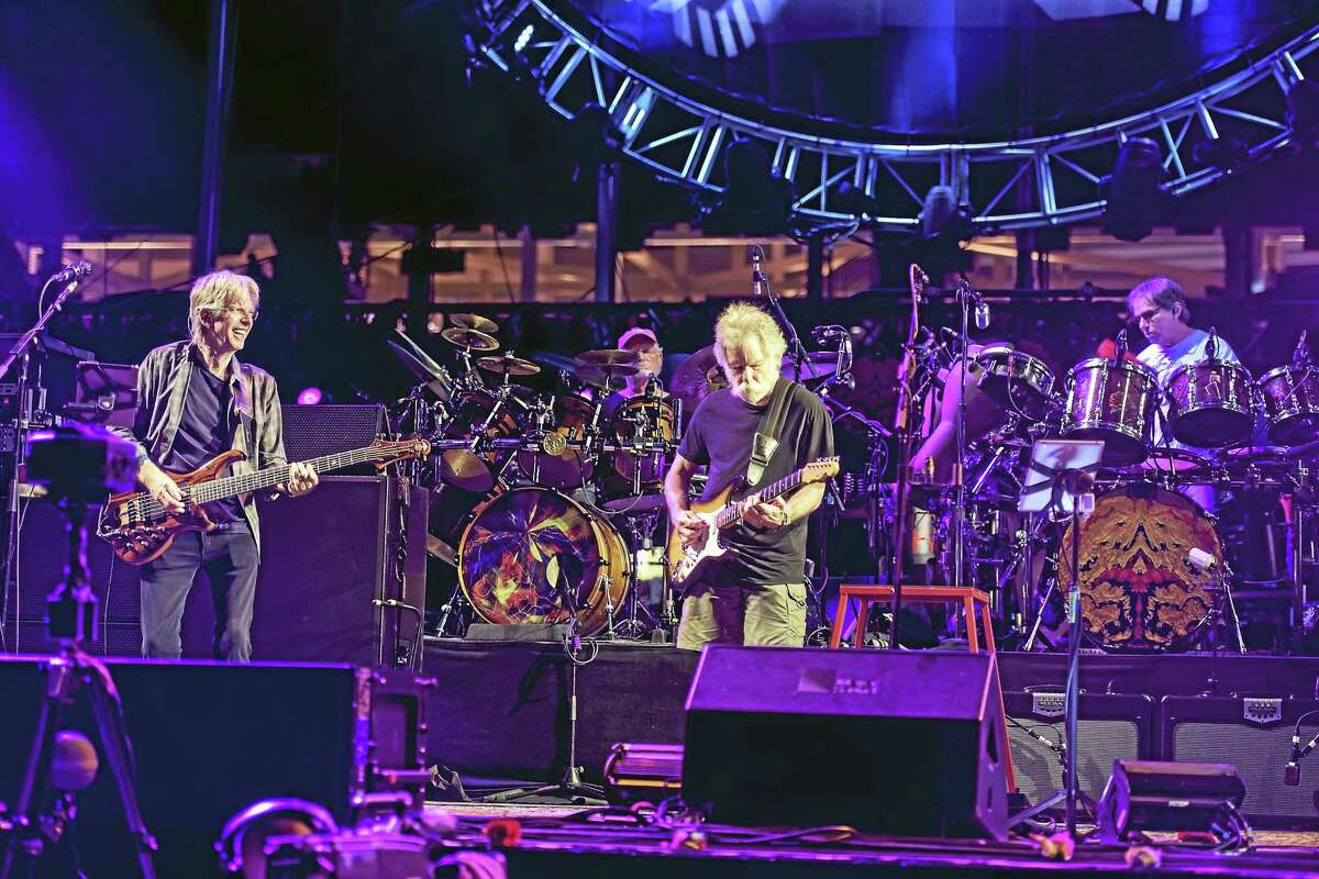 Phil Lesh, left, Bill Kreutzmann, Bob Weir and Mickey Hart perform at the Grateful Dead’s Fare Thee Well show at Levi’s Stadium last weekend in Santa Clara, Calif.