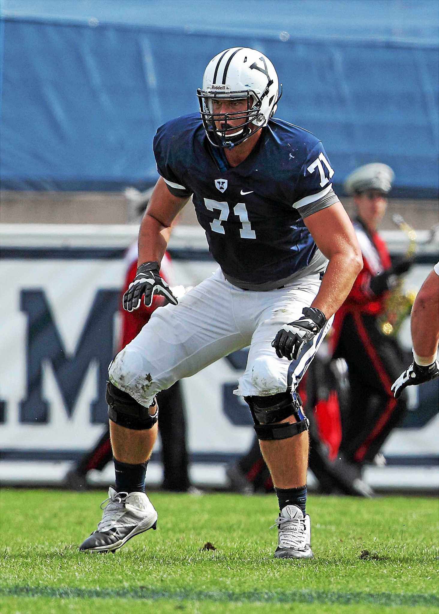 Offensive lineman Beau Iverson poses a big challenge for Yale opponents
