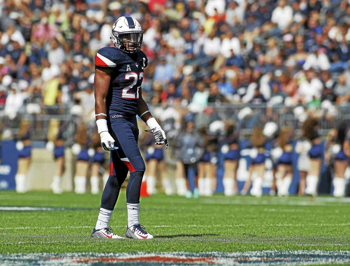UConn safety Andrew Adams needs five tackles to reach 200 in his career.