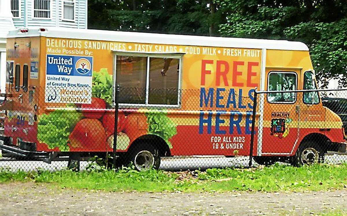 Ryan Flynn - New Haven Register) A truck that will help to provide meals to New Haven children during the summer.