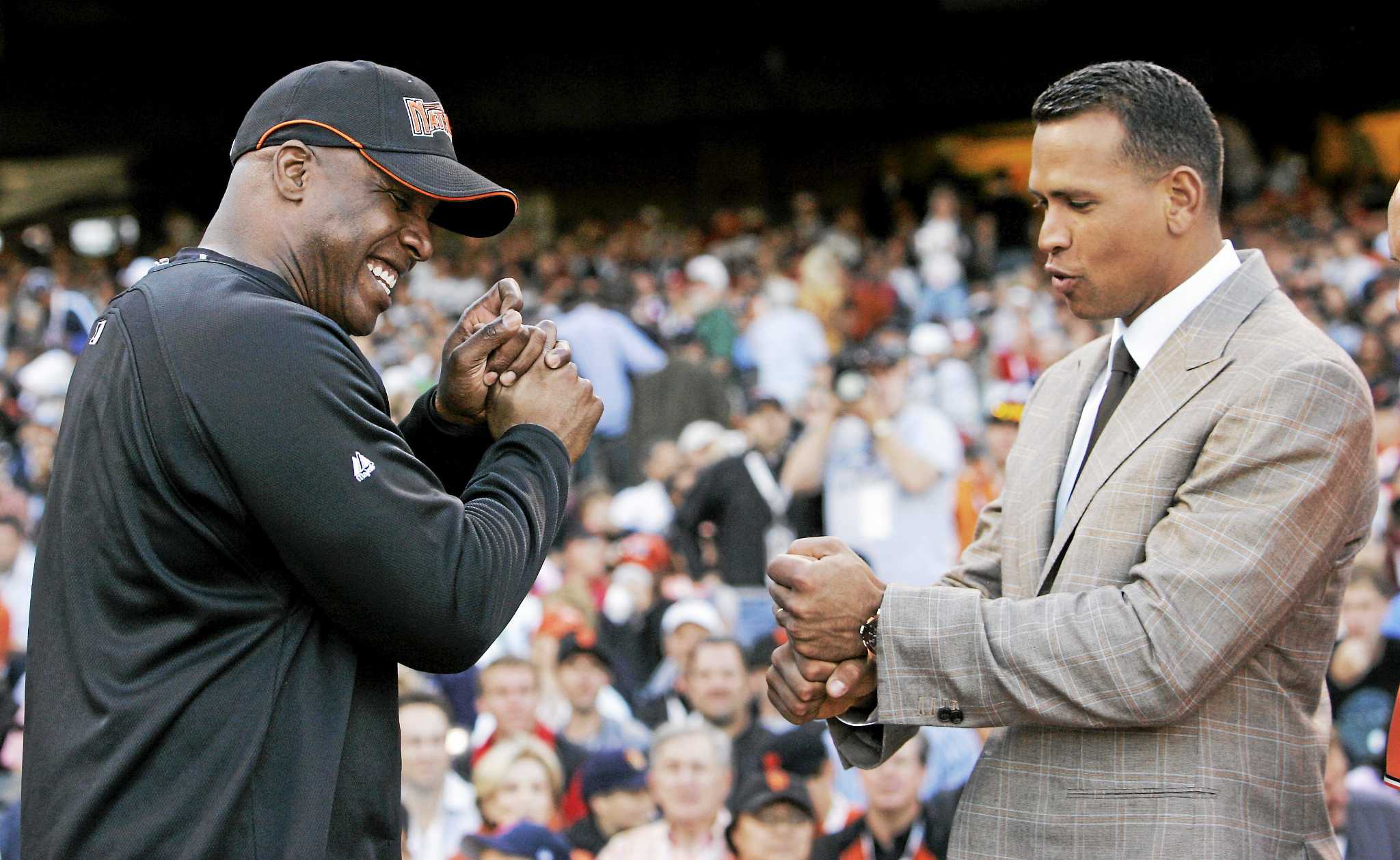 Alex Rodriguez getting hitting advice from Barry Bonds