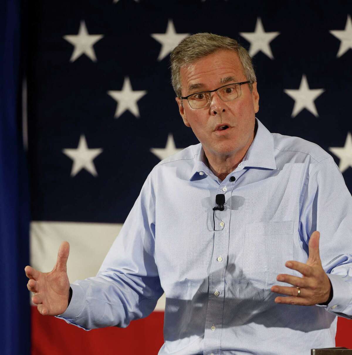 Former Florida Gov. Jeb Bush speaks at a Republican Leadership Summit on April 17, 2015, in Nashua, N.H.