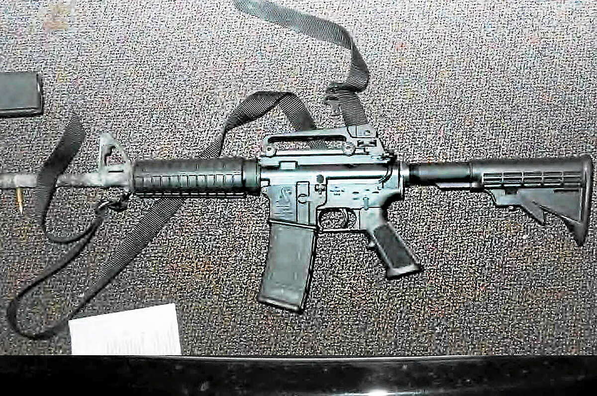 Sandy Hook - Bushmaster - Room 10. From the States Attorney’s report on the Newtown killing. ¬ ¬ The weapon Adam Lanza used in the killings.