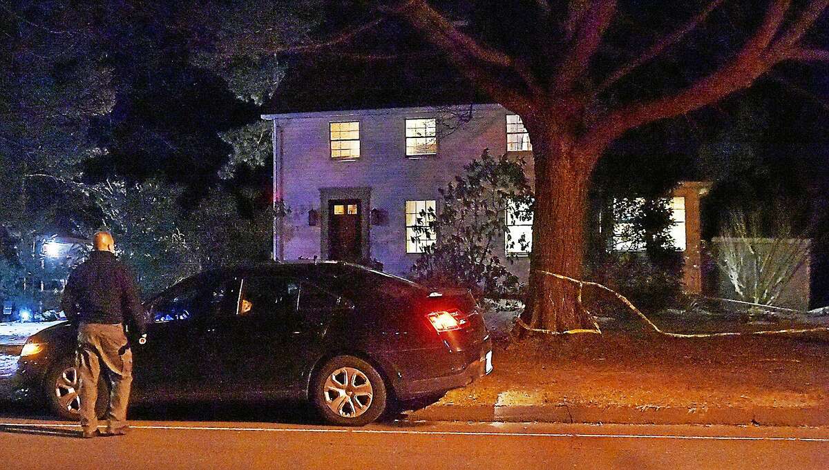 Connecticut State Police investigate what they said was “an apparent murder-suicide” at an artist’s studio in a home on Main Street in Durham late Tuesday evening. The home is across from the Town Green.