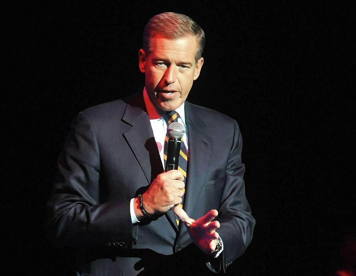 FILE - In this Nov. 5, 2014 file photo, Brian Williams speaks at the 8th Annual Stand Up For Heroes, presented by New York Comedy Festival and The Bob Woodruff Foundation in New York.