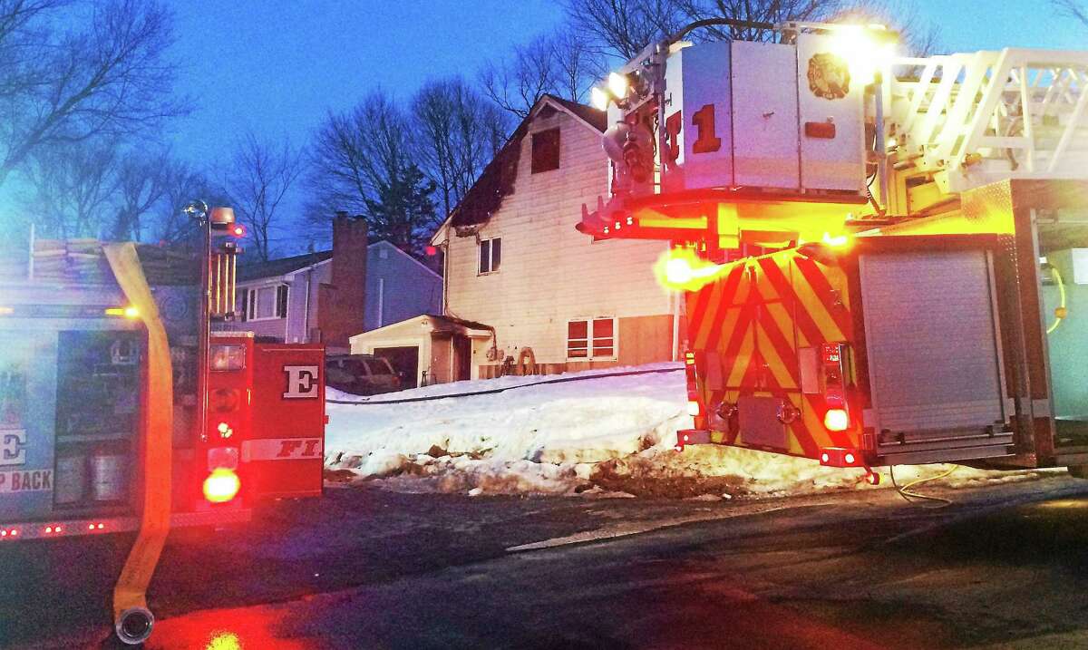 A fire severely damaged a home at 107 Harrison Drive in Hamden early Tuesday. Fire Chief David Berardesca said it started in the basement and spread to the rest of the home.