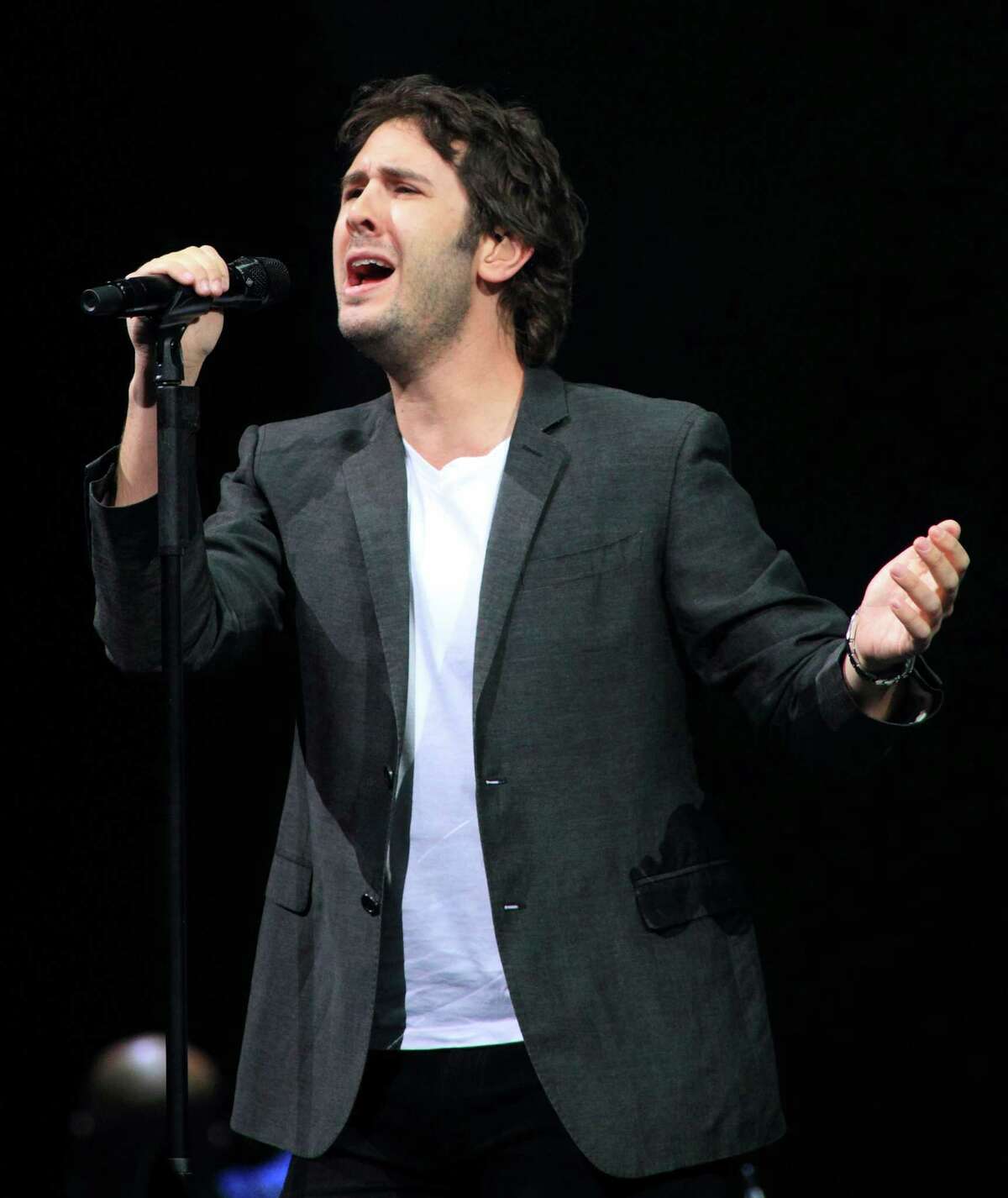Josh Groban, Monica Lewinsky and Cat Cora were among the celebrity contributors to Lisa Erspamer’s “A Letter to My Mom,” Crown Archetype. FILE - In this Nov. 2, 2013 file photo, singer songwriter Josh Groban performs in concert at the Wells Fargo Center in Philadelphia. Groban is a contributor to a Mothers Day book of letters put together by Lisa Erspamer. The former TV executive and a team from her Los Angeles production company decided on 64 letters balanced between everyday sons and daughters and celebrities. (Photo by Owen Sweeney/Invision/AP)