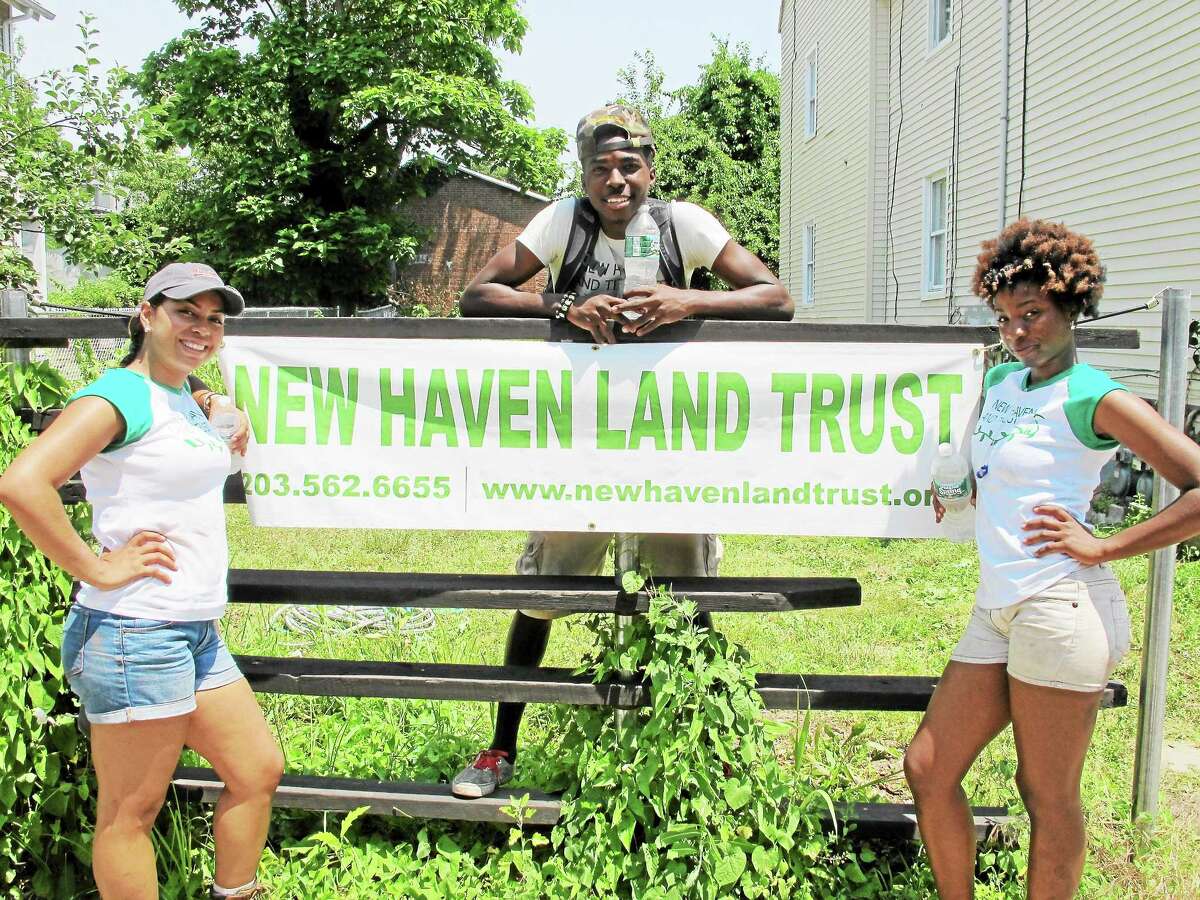 (Contributed photo) These young people were hired through Youth at Work last summer to work at 10 different gardens for 5 weeks. Left to right they are Eneida Martinez and Chris and Chrystal Dickey - a brother and sister team.