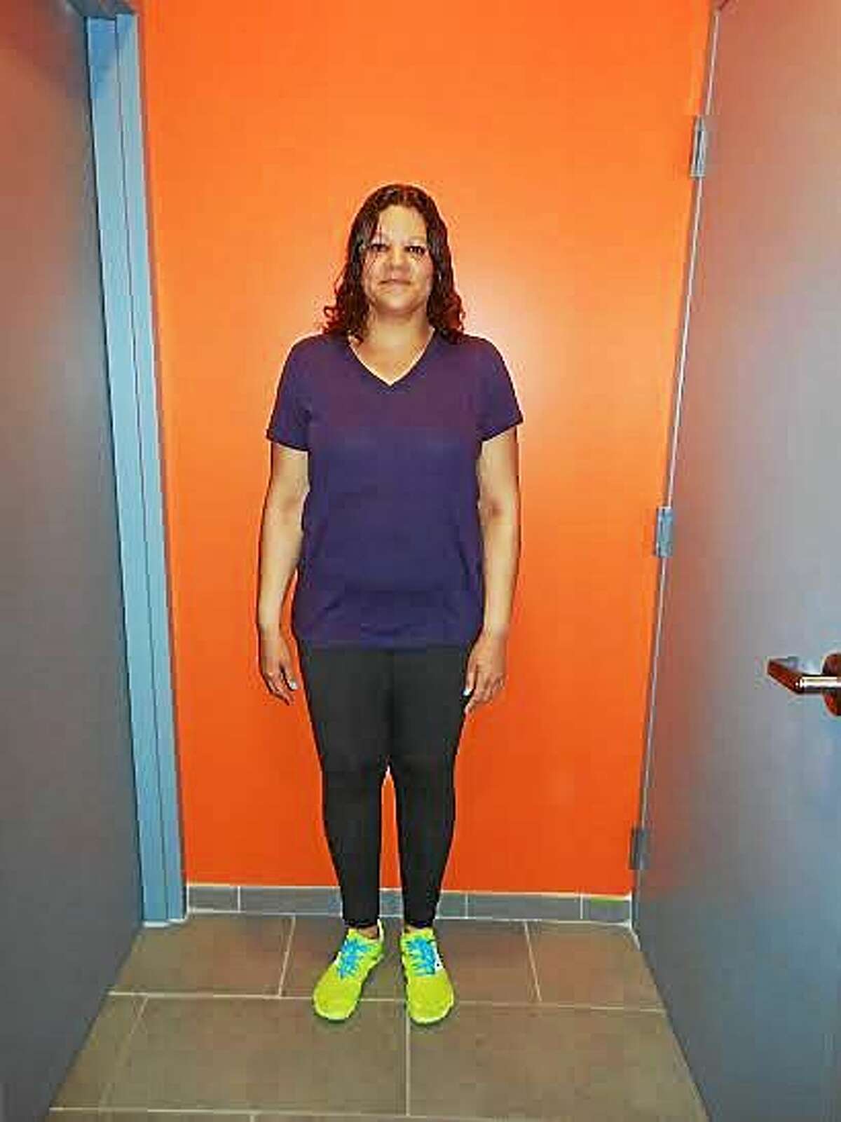 Melissa Mas, after losing 50 pounds in the Orangetheory Fitness Weight Loss Challenge.