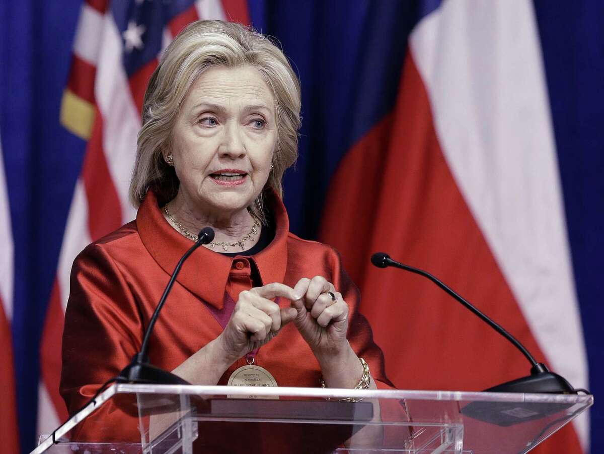 Democratic presidential candidate Hillary Rodham Clinton delivers a speech at Texas Southern University in Houston on June 4. Clinton is calling for an expansion of early voting and pushing back against Republican-led efforts to restrict voting access, laying down a marker on voting rights at the start of her presidential campaign.