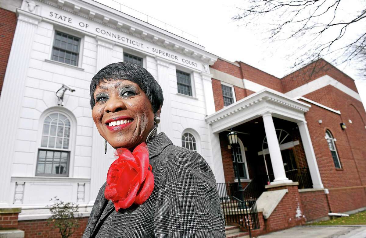 Carroll E. Brown, photographed in front of Milford Superior Court recently, will receive the Milford Bar Association’s Liberty Bell Award next month.