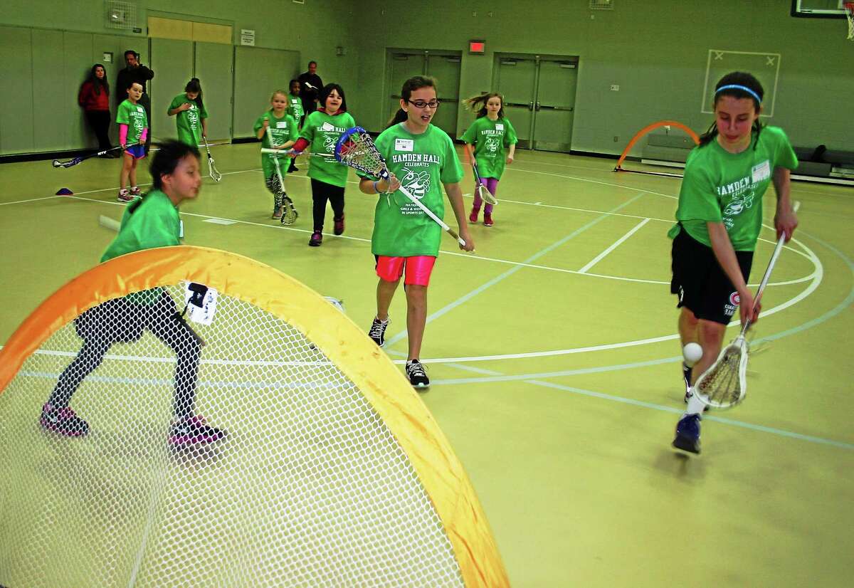 Girls from the community were introduced to several sports Sunday at Hamden Hall Country Day School in honor of National Girls and Women in Sports Day.