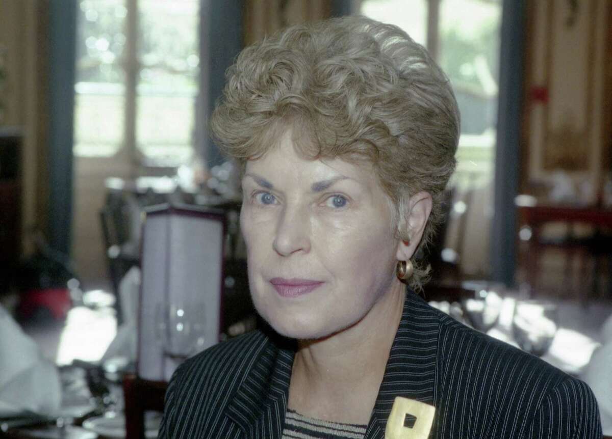 This 1995 file photo shows Ruth Rendell in London. Prolific crime writer Rendell has died.