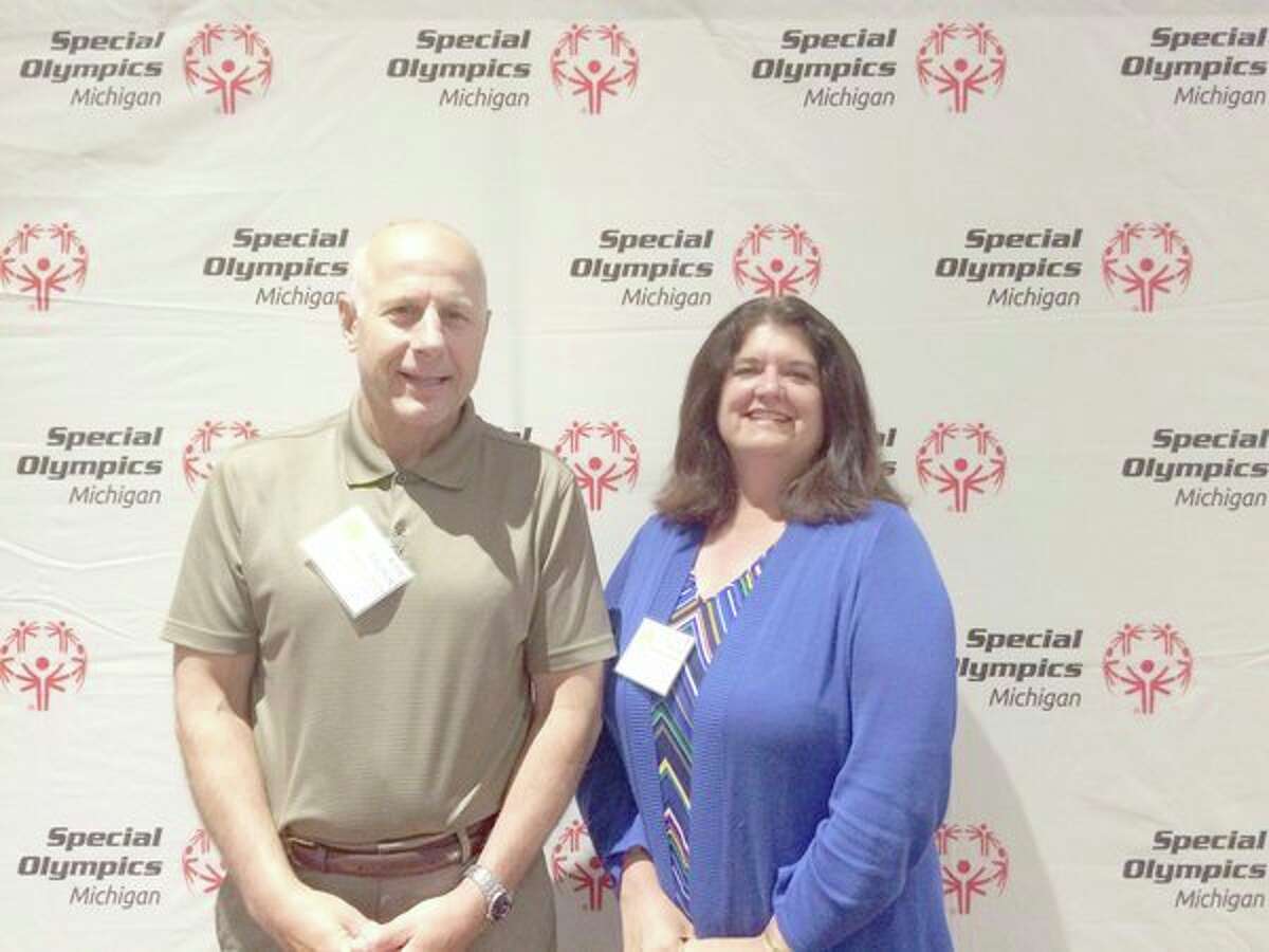 Kirk Cronin was honored as Area 30 (Midland County) Special Olympics outstanding volunteer of the year, and Sue Crane has been named Area 30 outstanding coach of the year. (Photo provided)