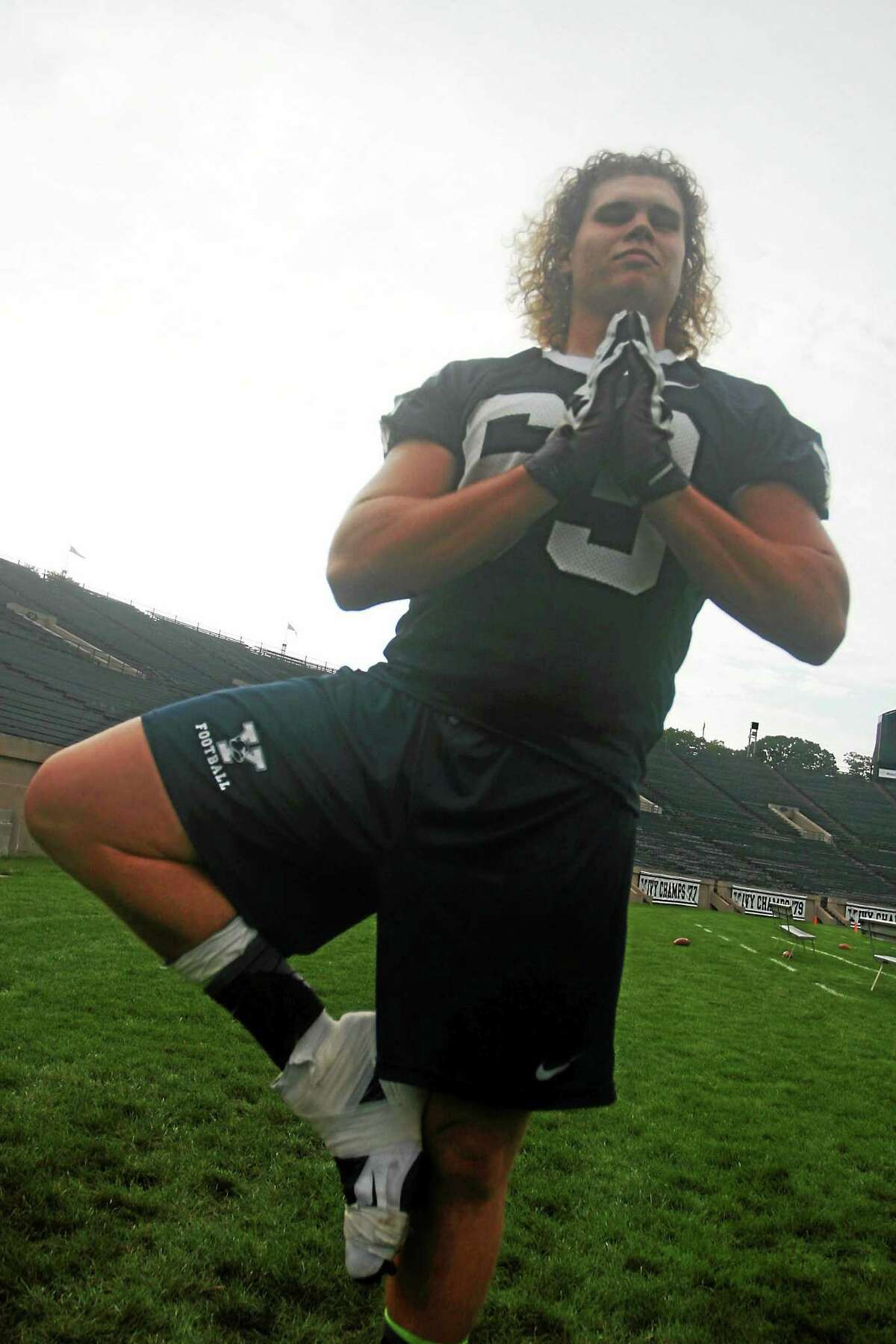 Yale freshman offensive lineman Anders Huizenga was up for that challenge