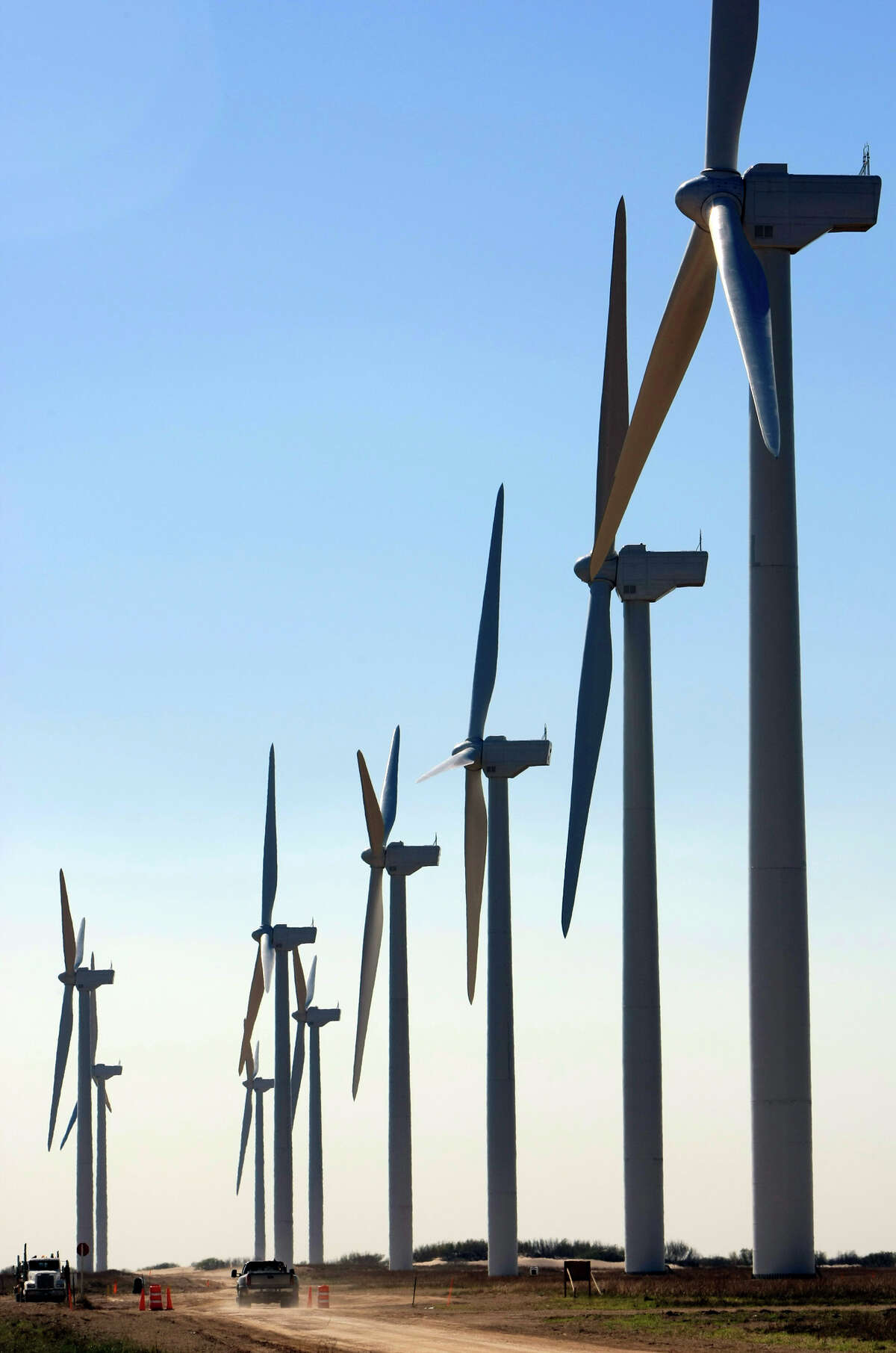 KENEDY COUNTY The Gulf Wind project on the Kenedy Ranch will be home to 118, 419 foot tall wind turbines. Wednesday, January 7, 2009. GLORIA FERNIZ/gferniz@express-news.net