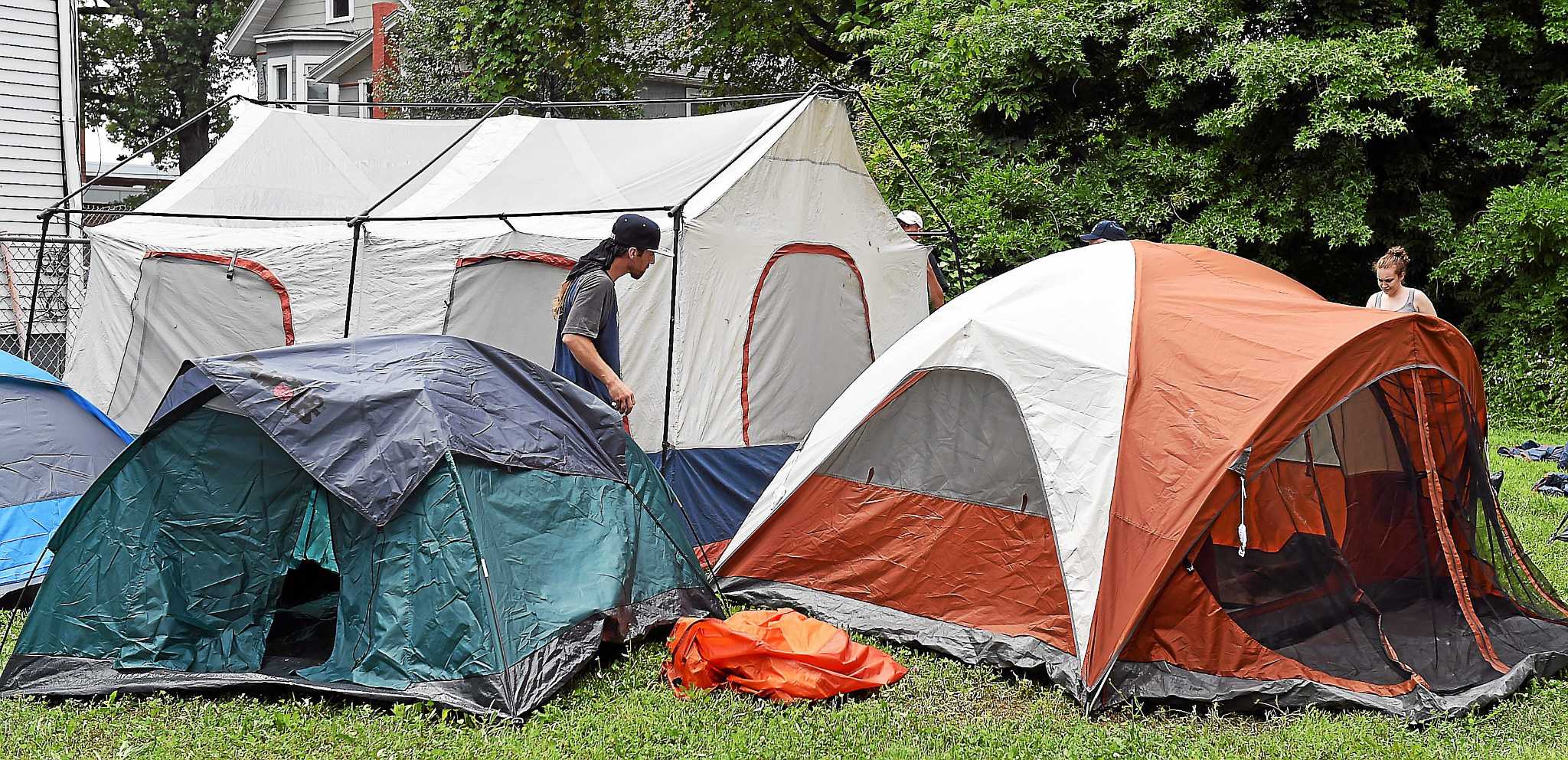 New Haven ‘tent city’ quiet over night, update on homeless in city