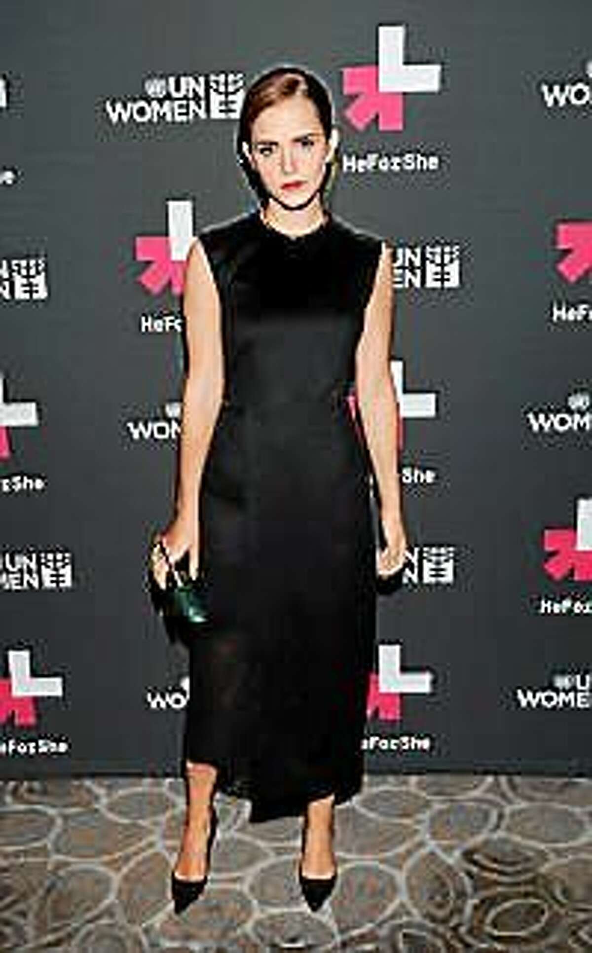 UN Women Goodwill Ambassador Emma Watson attends the HeForShe United Nations campaign launch party at the The Peninsula Hotel on Saturday, Sept. 20, 2014, in New York.