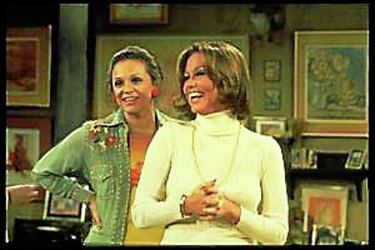 Mary Tyler Moore, right, and Valerie Harper, from a scene in “The Mary Tyler Moore Show.”