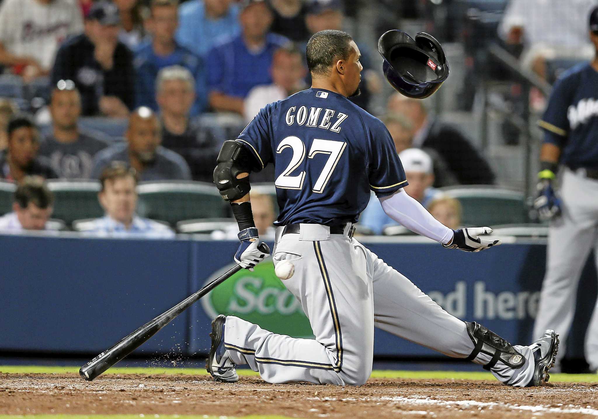 Brewers' Carlos Gomez visits child struck in head by foul ball