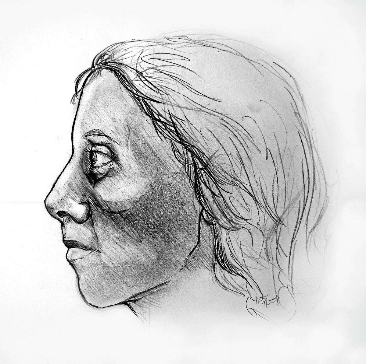 Composite sketch prepared by Quinnipiac University medical student Katelyn Norman was released by police in hopes of identifying remains found in Vernon.