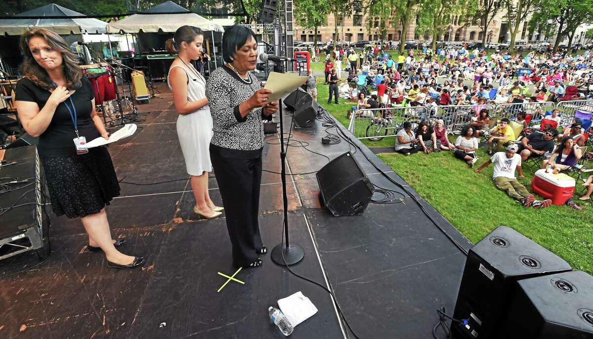 Smarter Travel.com lists the International Festival of Arts & Ideas as one of the big attractions New Haven has to offer. La Santa Cecilia, the Grammy winning Latin rock band, was the closing concert June 28 on the New Haven Green for the 2014 Arts & Ideas Festival. Festival artistic director MaryLou Aleskie responds to comments made by New Haven Mayor Toni Harp before the concert began.