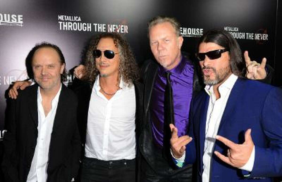 Lars Ulrich, Kirk Hammett, James Hetfield, and Robert Trujillo of Metallica attend the U.S. Premiere of Metallica Through The Never at the AMC Metreon on September 16, 2013 in San Francisco, California.