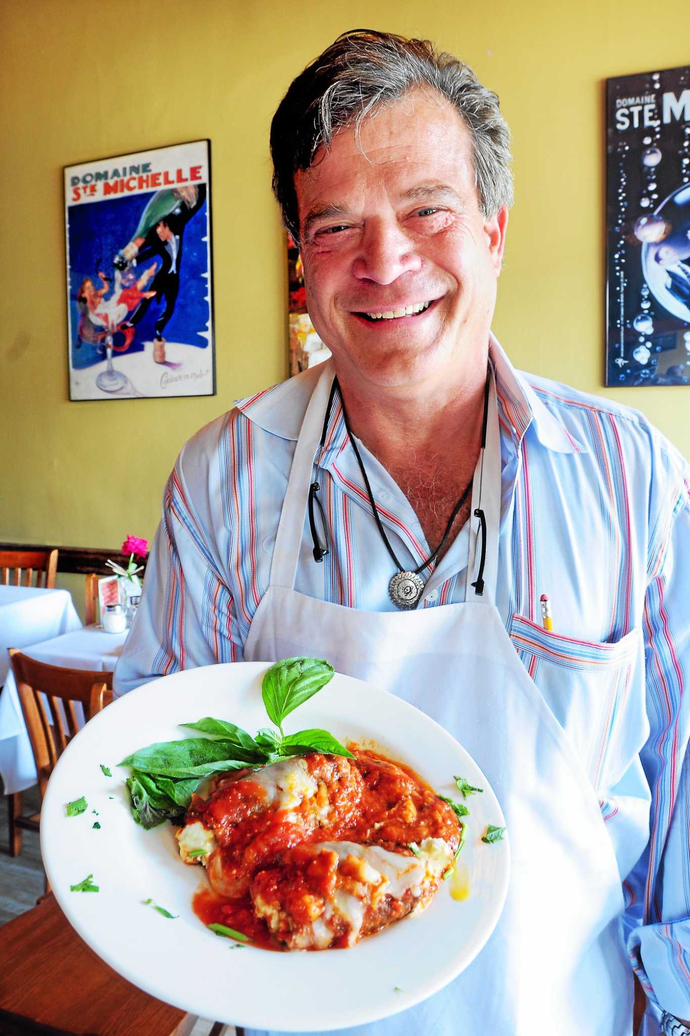 When at Michael’s Trattoria in Wallingford, try the Eggplant Rollatini
