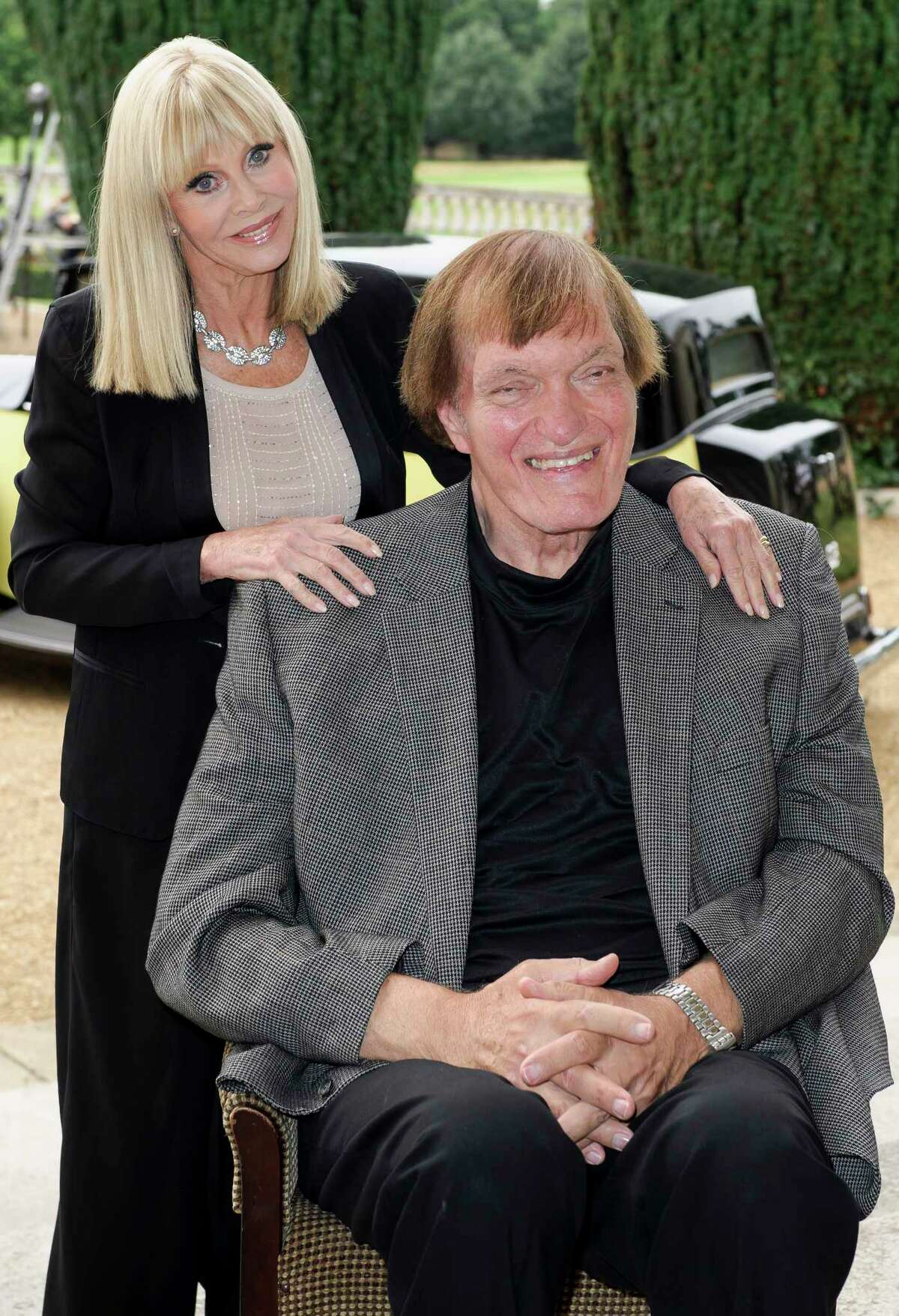 FILE - In this Sept. 21, 2012 file photo, from left, Britt Ekland and Richard Kiel attend a photocall for the “Bond 50” anniversary in London. Kiel, the towering actor best known for portraying steel-toothed villain Jaws in a pair of James Bond films, has died. He was 74.