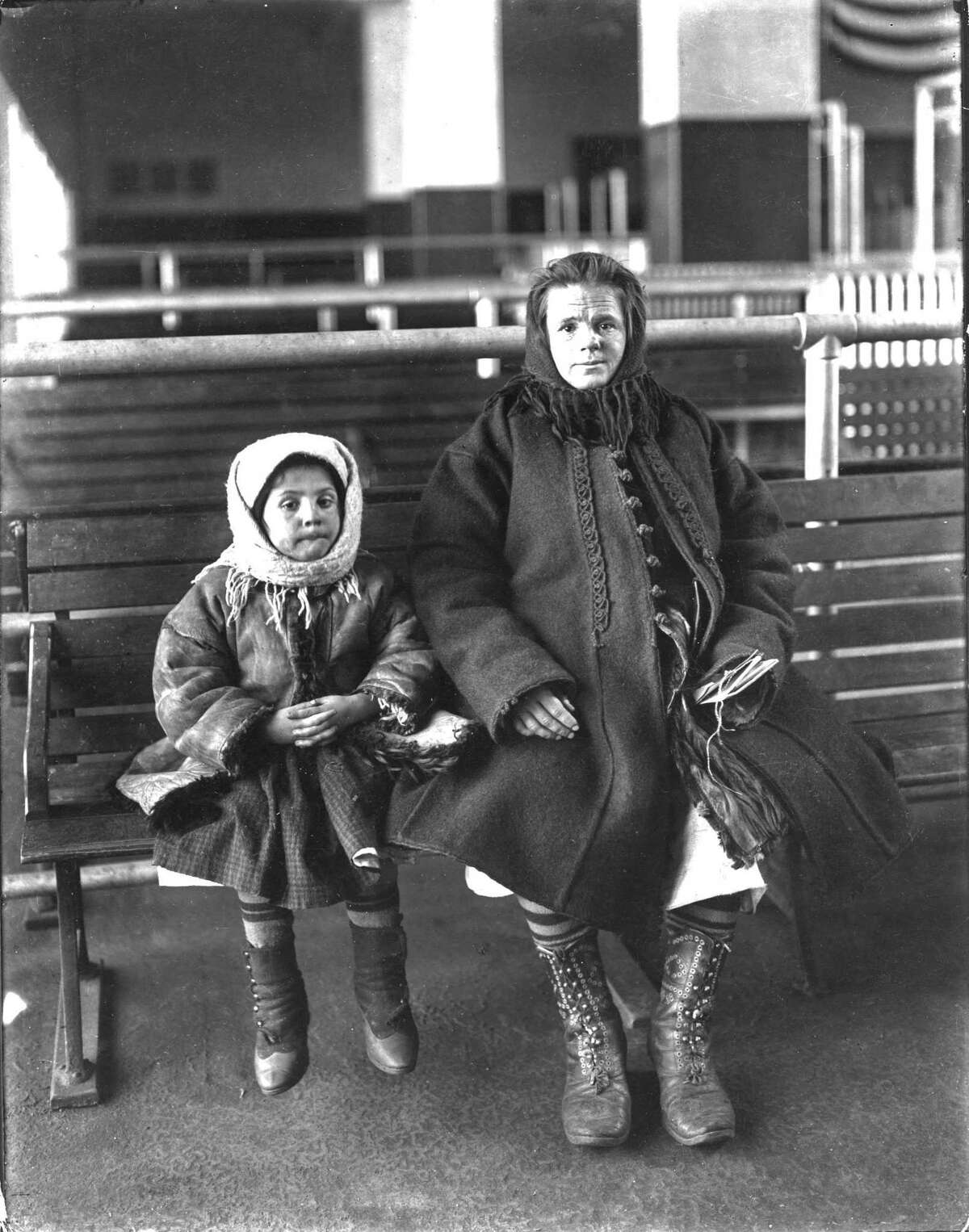 This undated photo provided by Brown Brothers shows a mother and child at Ellis Island in New York. A Pennsylvania-based stock photography company founded in Manhattan 110 years ago is looking to sell its collection of more than 1 million photographs and negatives, including tens of thousands of black-and-white images of New York City before World War II.