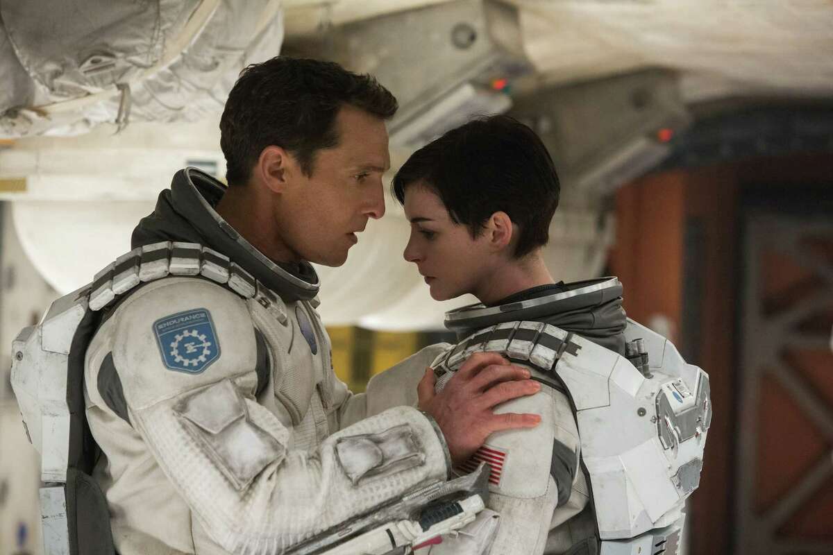 Matthew McConaughey and Anne Hathaway in a scene from ‘”Interstellar.”