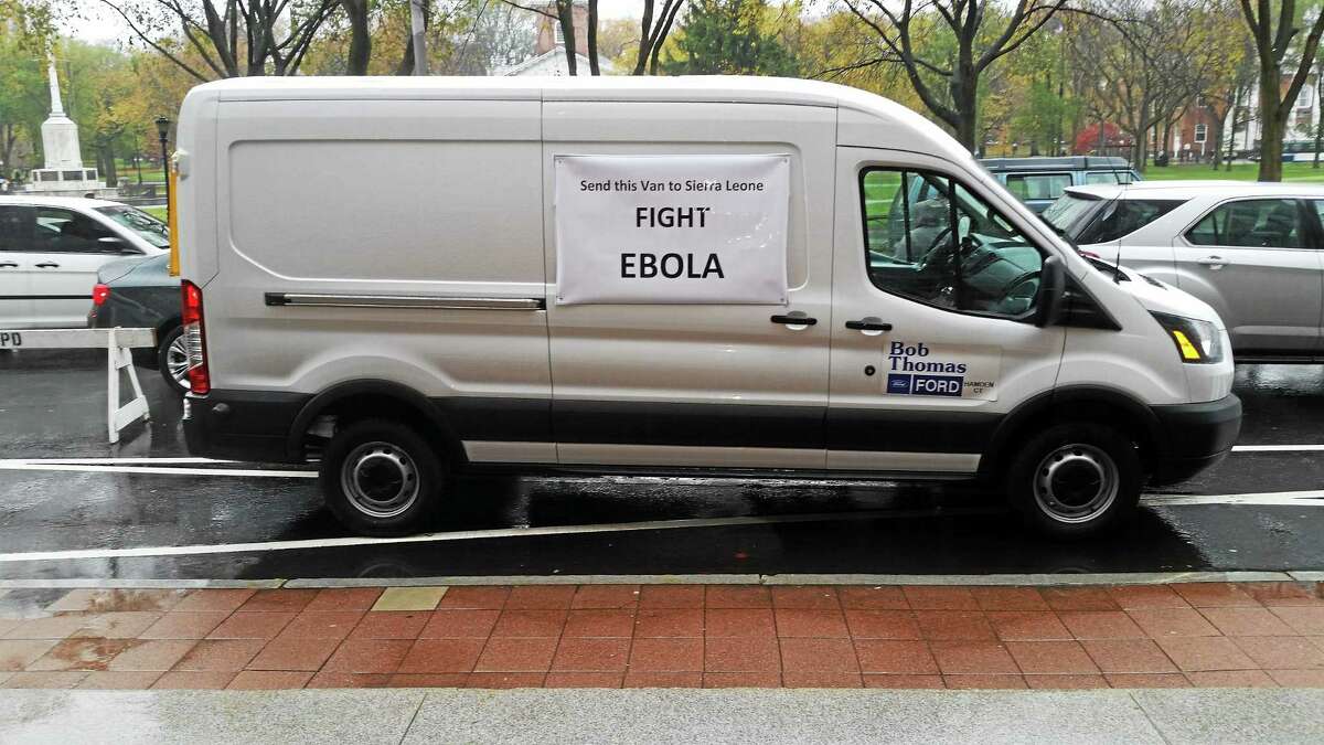 The city, under the leadership of Mayor Toni Harp, kicked off a campaign Thursday to raise $100,000 by the end of January in order to purchase four vans like this and donate them to Ebola-ravaged Sierra Leone.