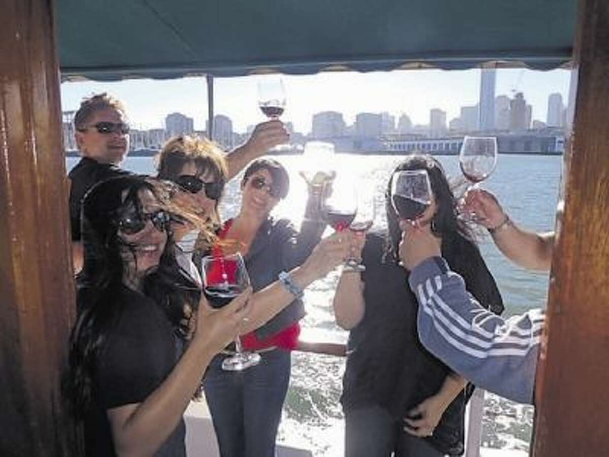 Wine lovers can tour the Bay Bridge wineries on Treasure Island via a retro 1950s cruise boat.
