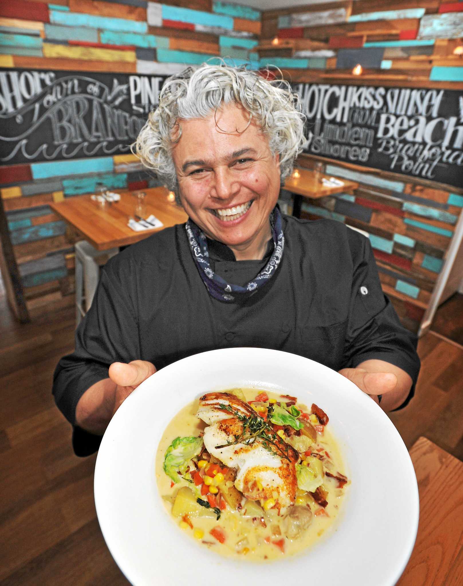 Chef Arturo Franco-Camacho welcomes us to Beach & Barn in Branford