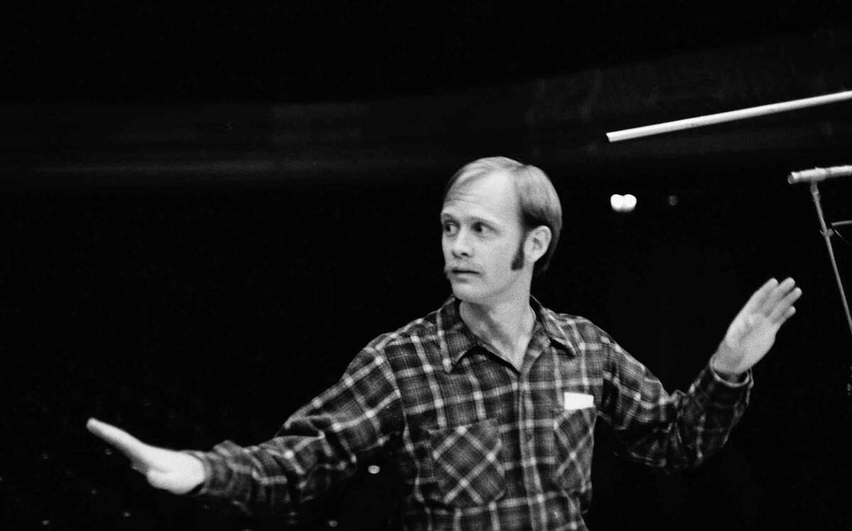 Contributed photo James Sinclair conducts in 1974 when ONE was called the Yale Theater Orchestra.