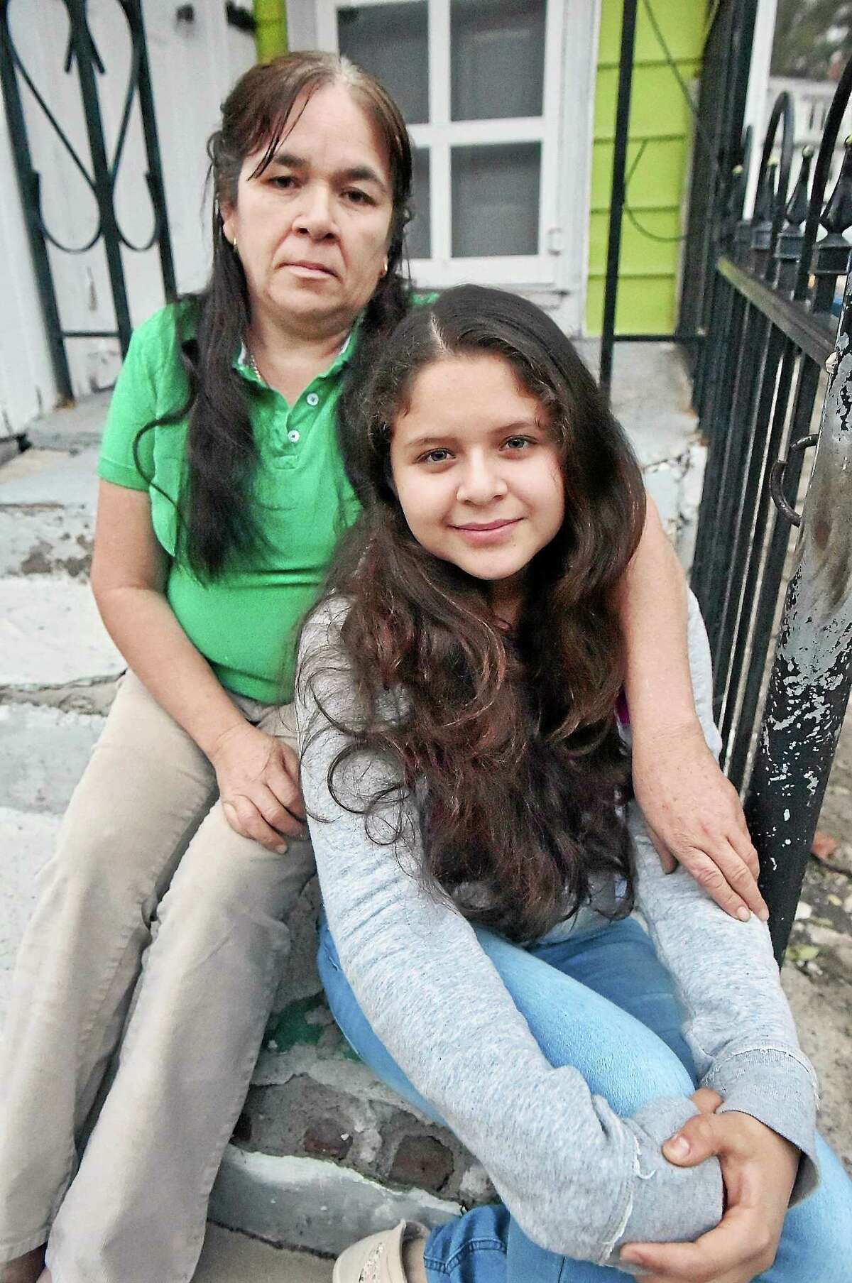 Miriam Mencos of Guatemala and her daughter, Hazel Mencos Jimenez, 13, who arrived in Connecticut in July is preparing to fight to stay in the U.S.