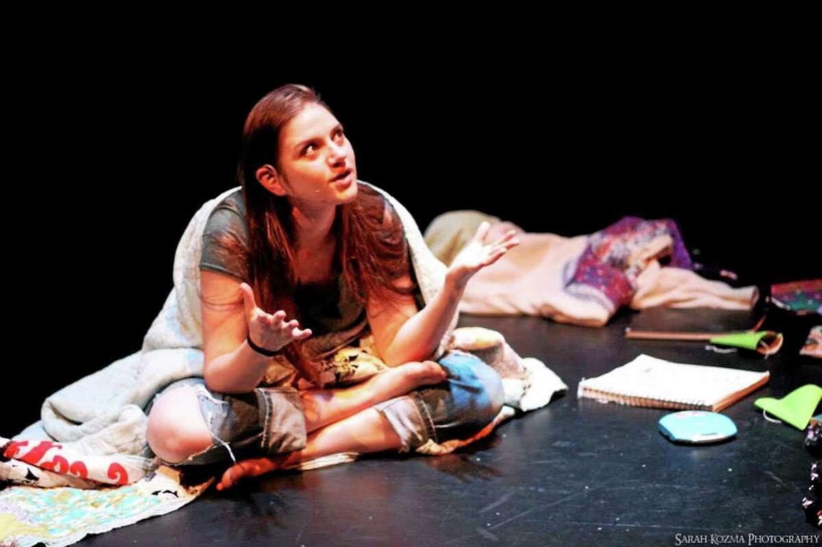 SCSU photo Ashley Malloy in "My Name is Rachel Corrie."