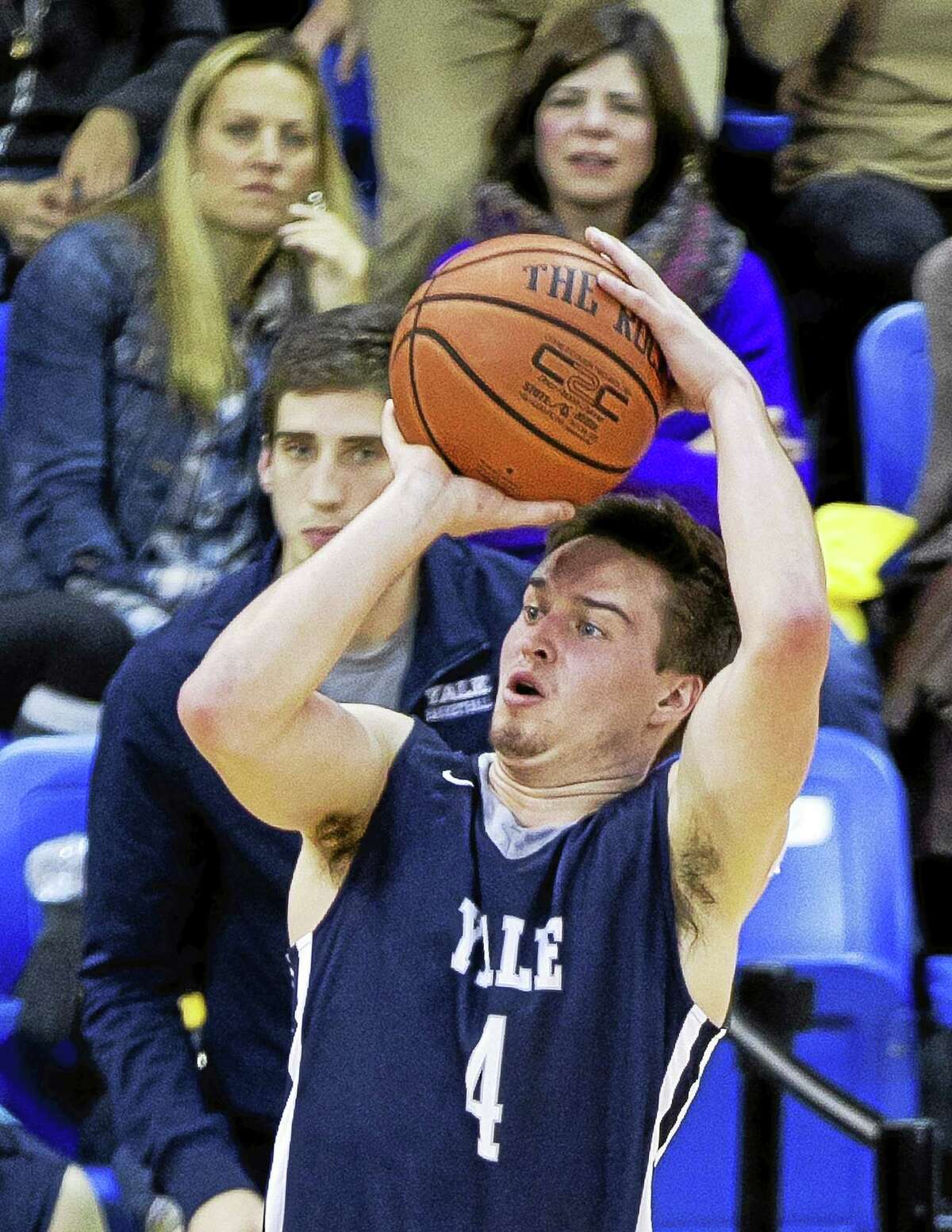 PHOTO COURTESY OF YALE ATHLETICS Yale’s Jack Montague saw limited playing at the start of last season, but earlier this month hit the game-winning shot against UConn.